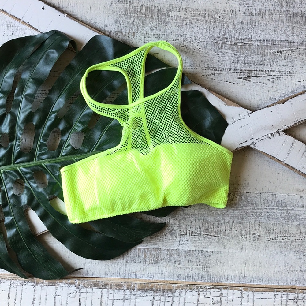 Victoria’s Secret bikini top mesh high neck m xs s